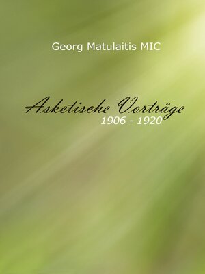 cover image of Asketische Vorträge